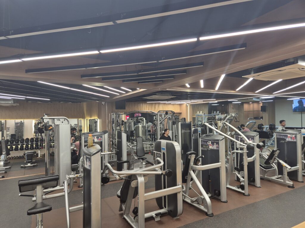 Modern gym interior with advanced fitness equipment at V Fit Gym DLF Phase 1 Gurugram